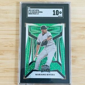 MARIANO RIVERA 2023 Leaf Metal Green Mojo Prizm Refractor 1/1 Graded SGC 10 Gem